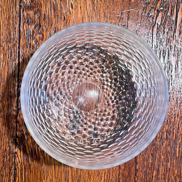 Vintage Hand Blown Glass Bowls, Textured, Honeycomb, Set of 2 - Picture 4 of 7